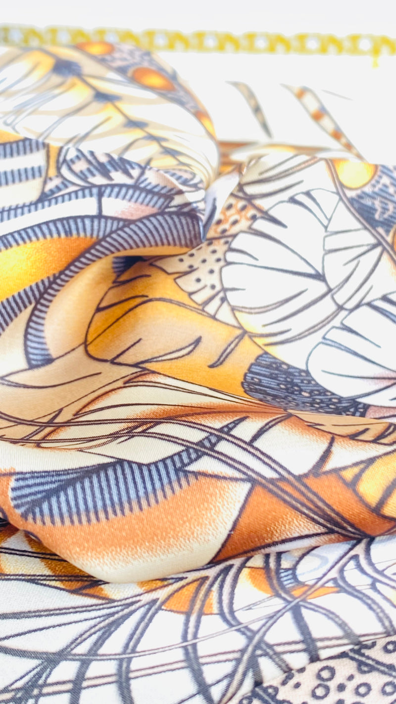 Carré soyeux - marron