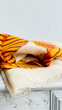 Grand foulard - beige et orange