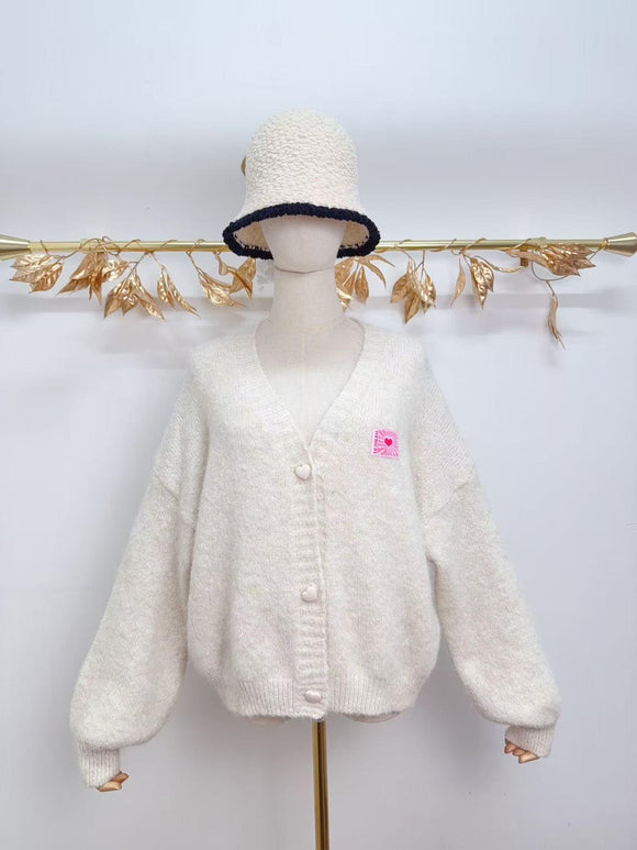 🤍 GILET COEUR ÉCRU