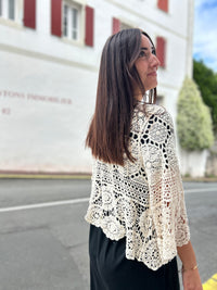 Gilet Brodé 🌿 | Petit Nœud | Coton
