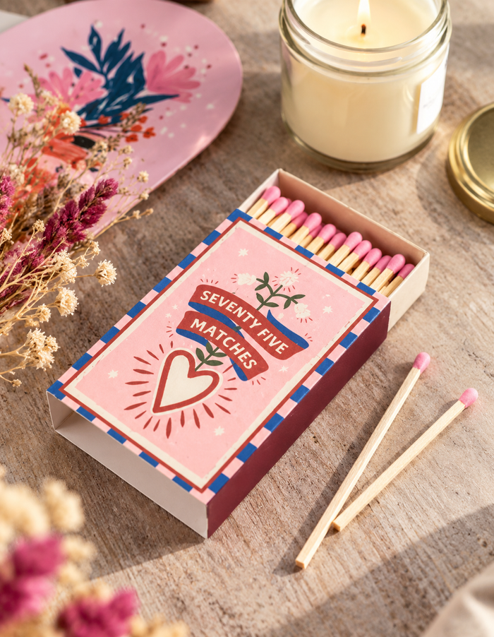 Boîte de 75 allumettes A Dopo Hearts Rose PADDYWAX