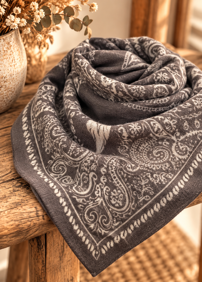 Foulard carré femme 70 × 70 cm – 100 % viscose ultra doux