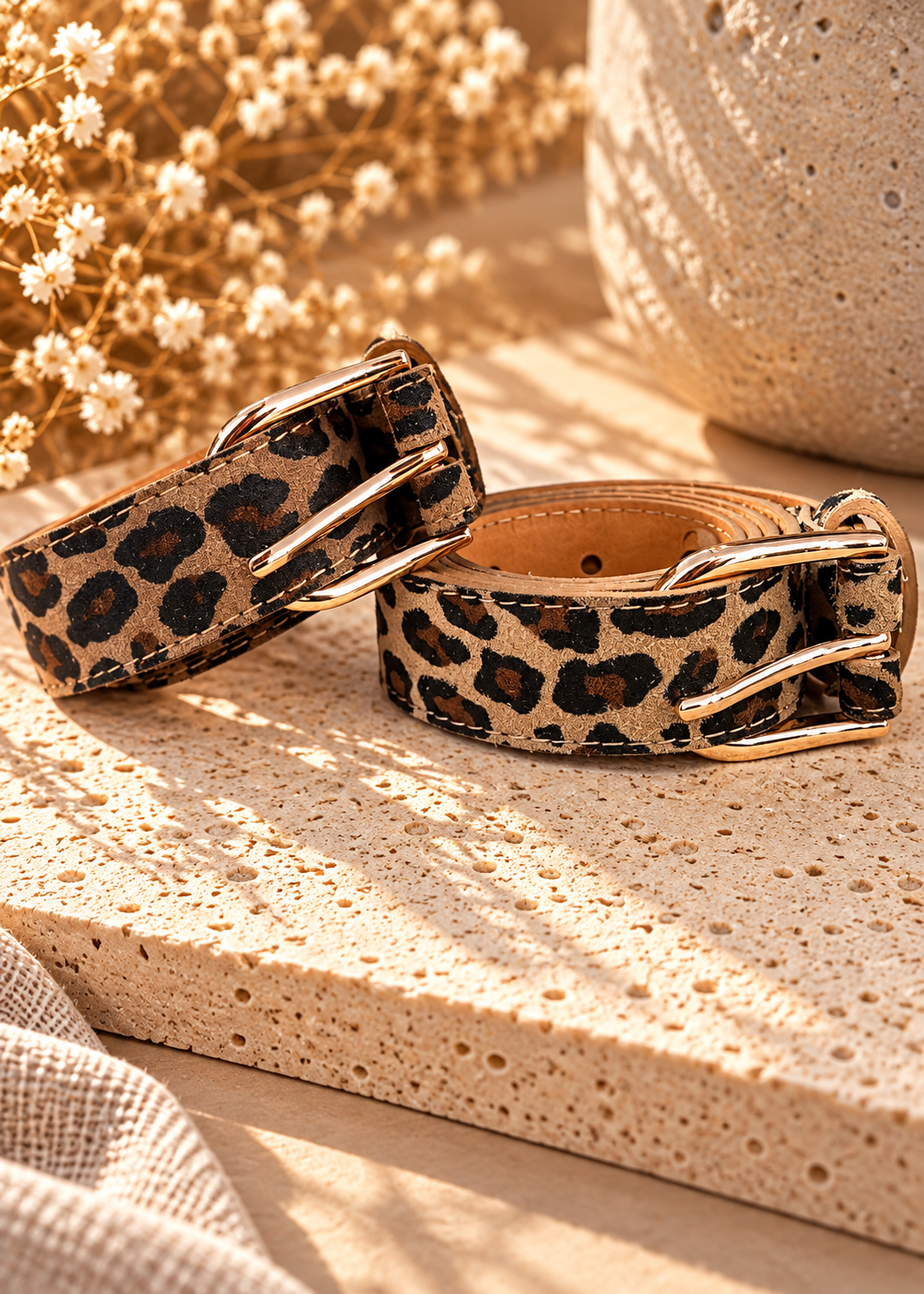 Ceinture cuir léopard femme – accessoire tendance