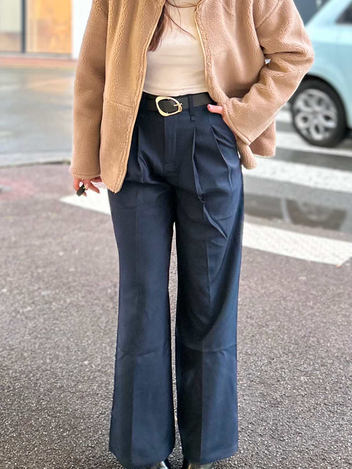 🧡 Pantalon à pinces "Victoire bleu"