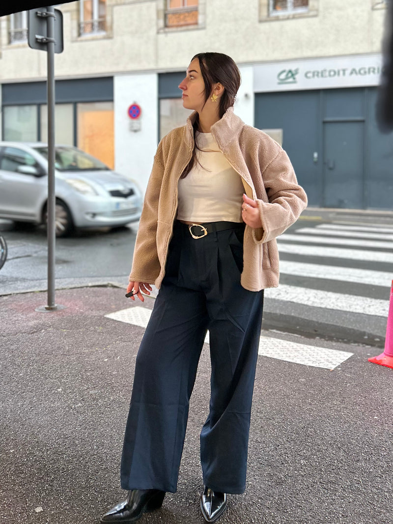 💙 Pantalon à pinces "Victoire bleu"