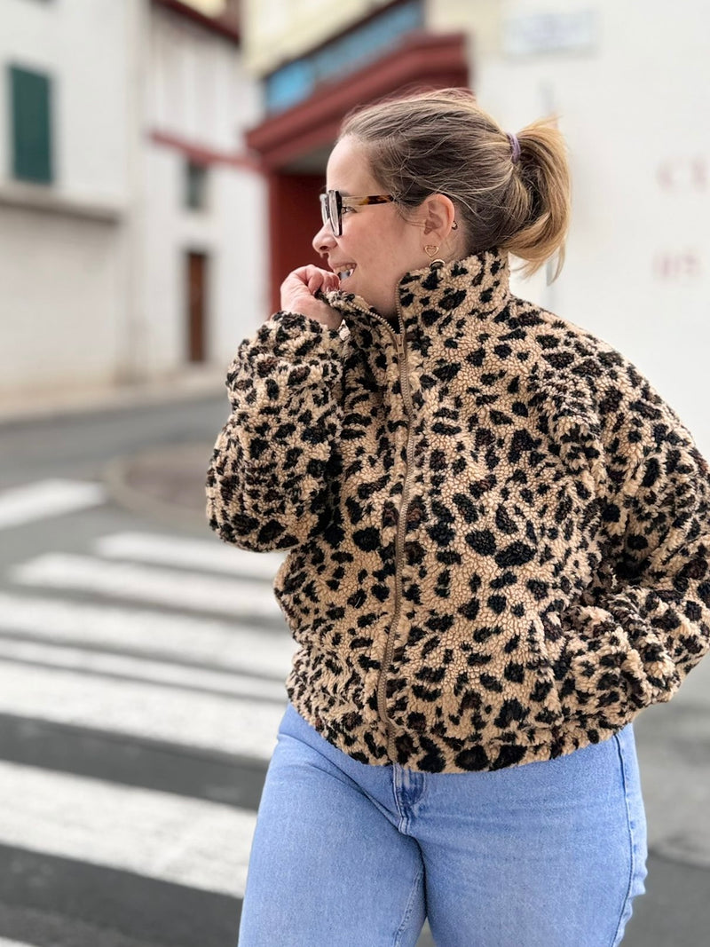 Veste Teddy Bear – imprimé léopard