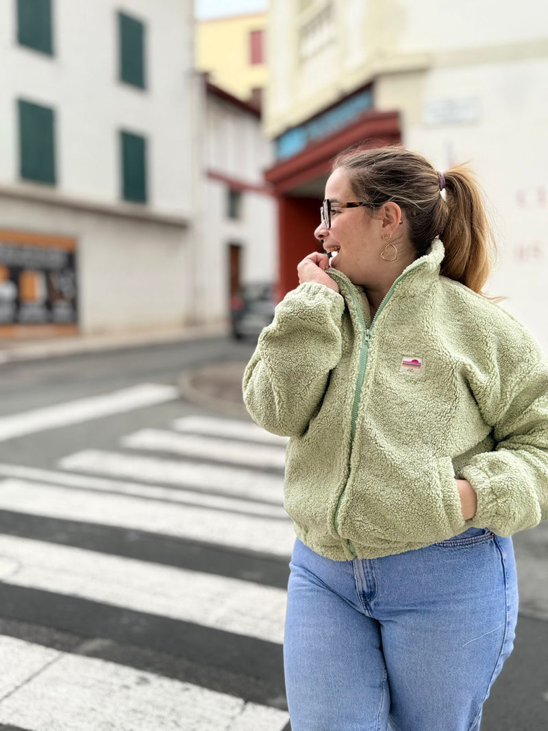 Veste Teddy Bear – vert menthe