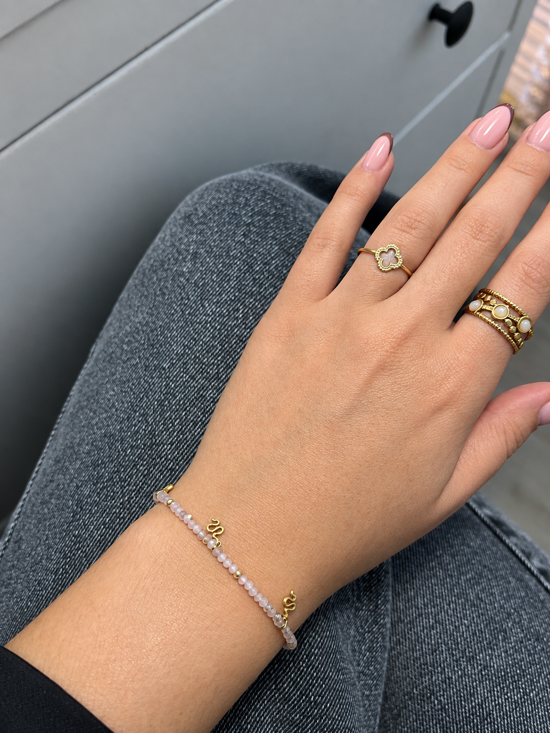 bracelet perles | acier inoxydable