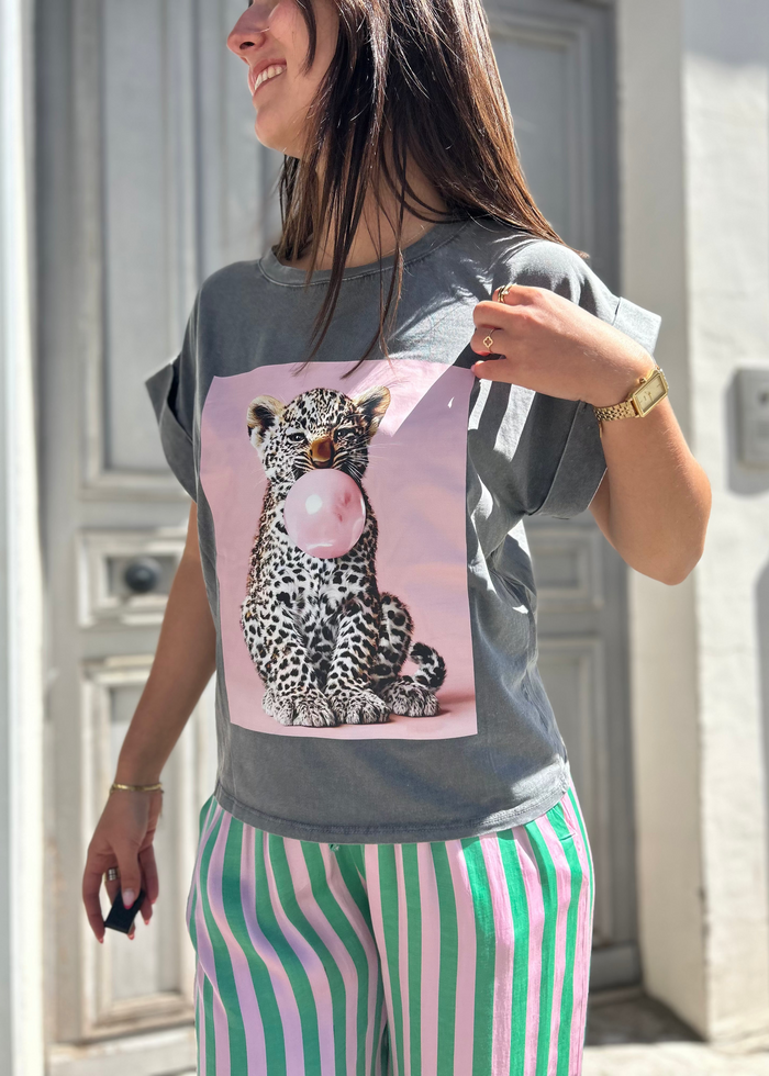 TEE shirt léopard rose été 