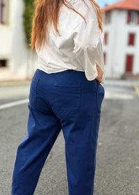 Jean barrel bleu tendance été 