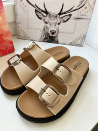 Sandales Double Bride à Boucles