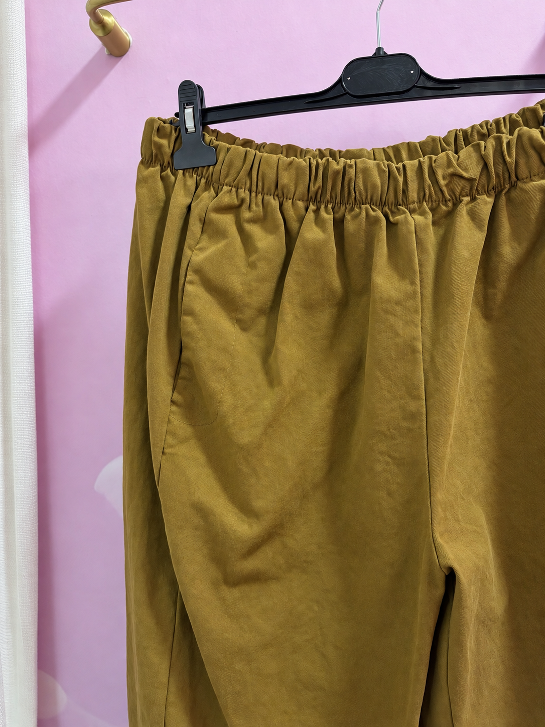 Pantalon barrel grande taille femme en coton