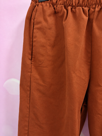 Pantalon barrel grande taille femme en coton