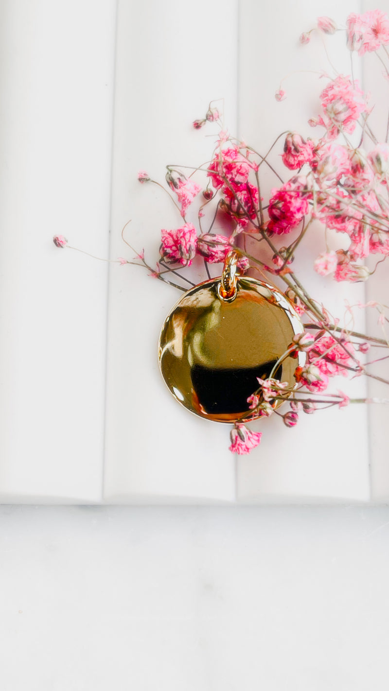 Pendentif  plaque or personnalisable