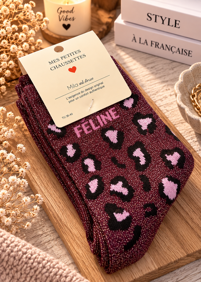 Chaussettes "Féline"
