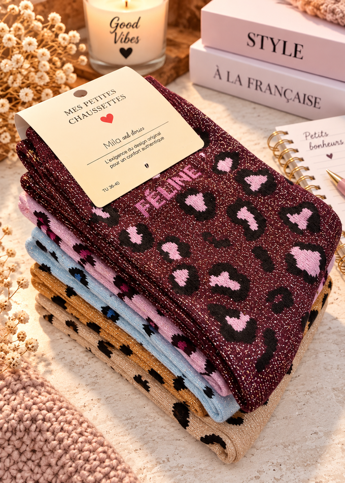 Chaussettes "Féline"