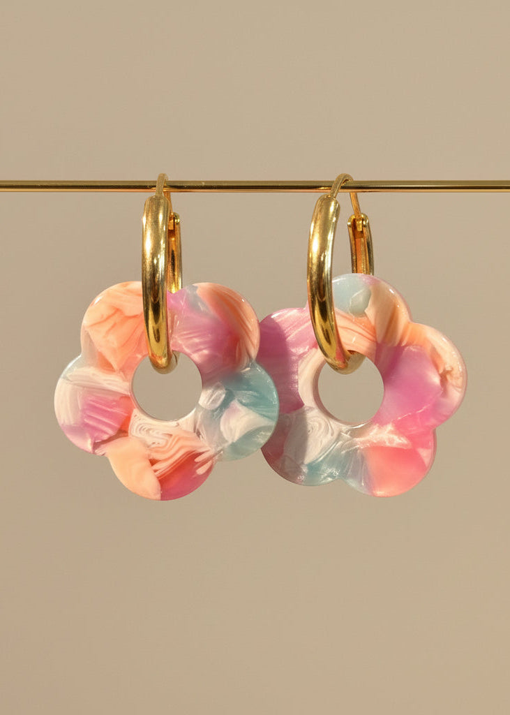 Boucles d'oreilles Fleurs – Acier Inoxydable