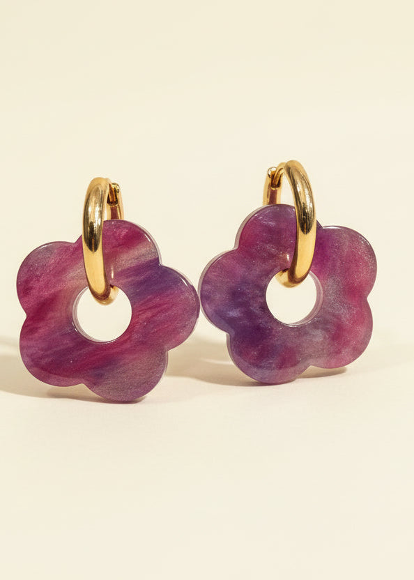 Boucles d'oreilles Fleurs – Acier Inoxydable
