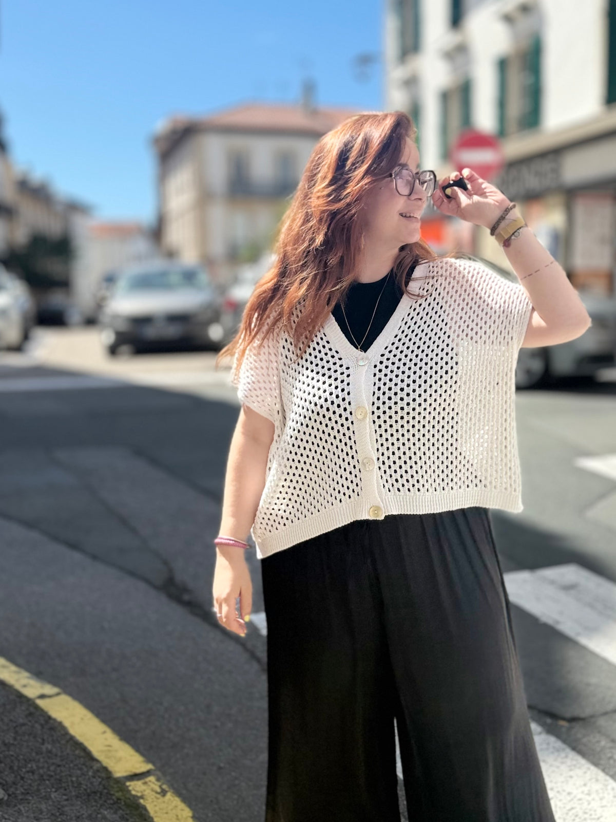 Gilet en maille soir d’été 