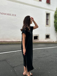 Robe longue noir confort été tendance 