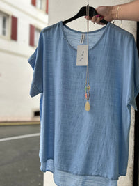 Tee-shirt brise d’été + collier offert !