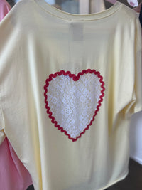 Tee shirt cœur dentelle tendance 2026