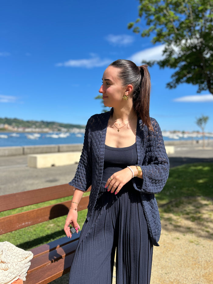 Gilet Mi-long en Maille | Taille Unique