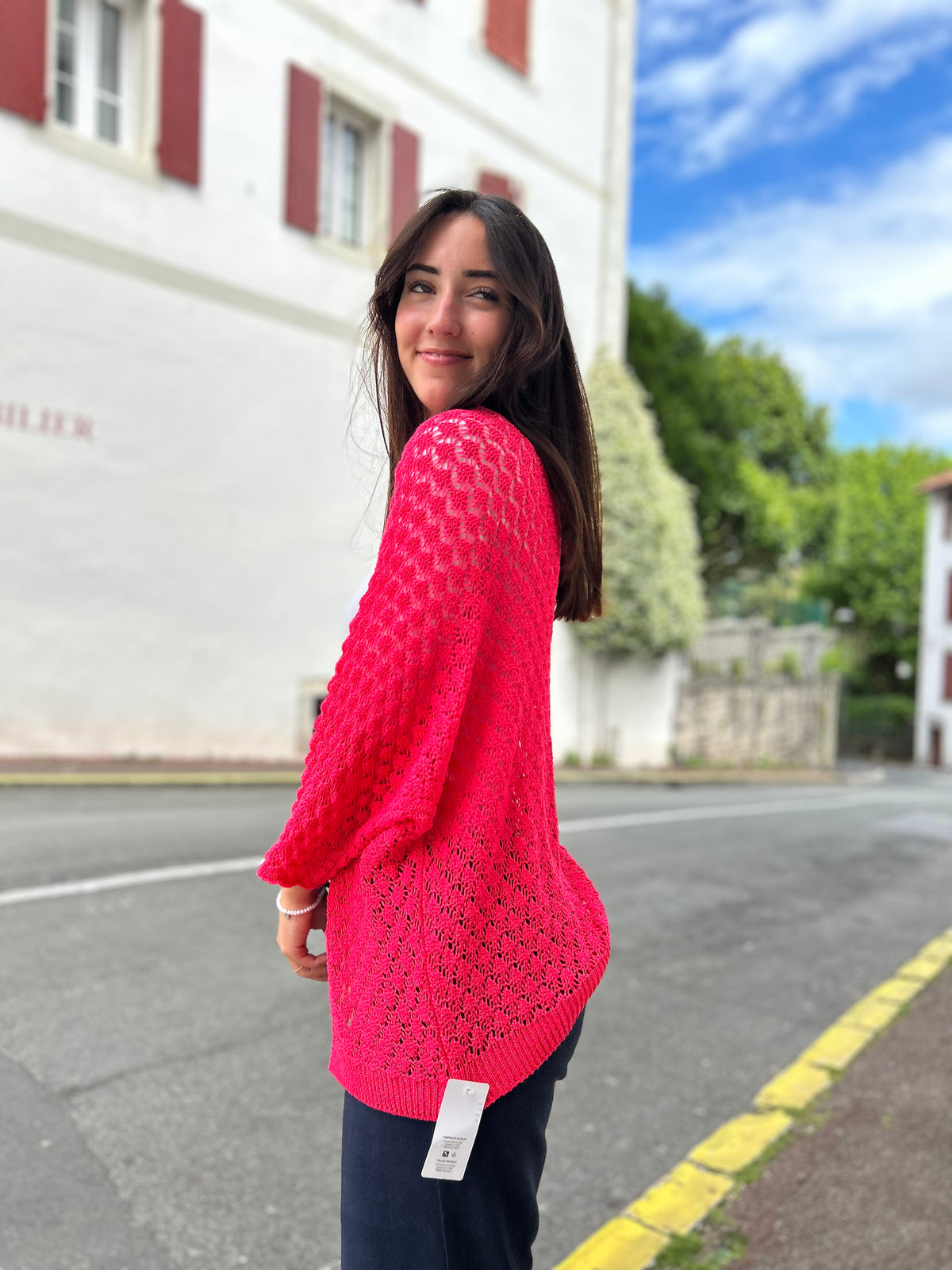 Gilet Mi-long en Maille | Taille Unique