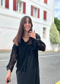 Gilet Brodé 🌿 | Petit Nœud | Coton