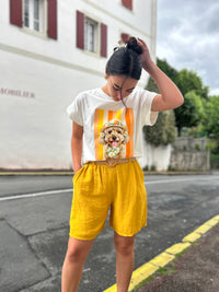 Short Fluide avec Ceinture Tressée – Taille Unique