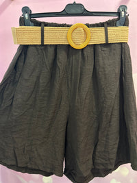 Short Fluide avec Ceinture Tressée – Taille Unique