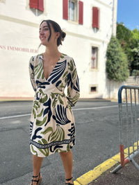 Robe Octave – Imprimé Graphique Tropical