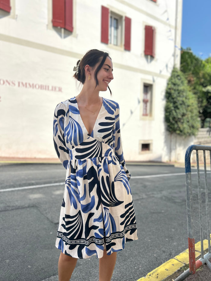 Robe Octave – Imprimé Graphique Tropical