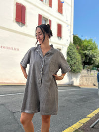 Combinaison Denim Grise Taille Unique