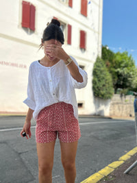 Short Seyra – Imprimé Ethnique Bordeaux
