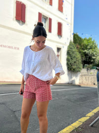 Short Seyra – Imprimé Ethnique Bordeaux