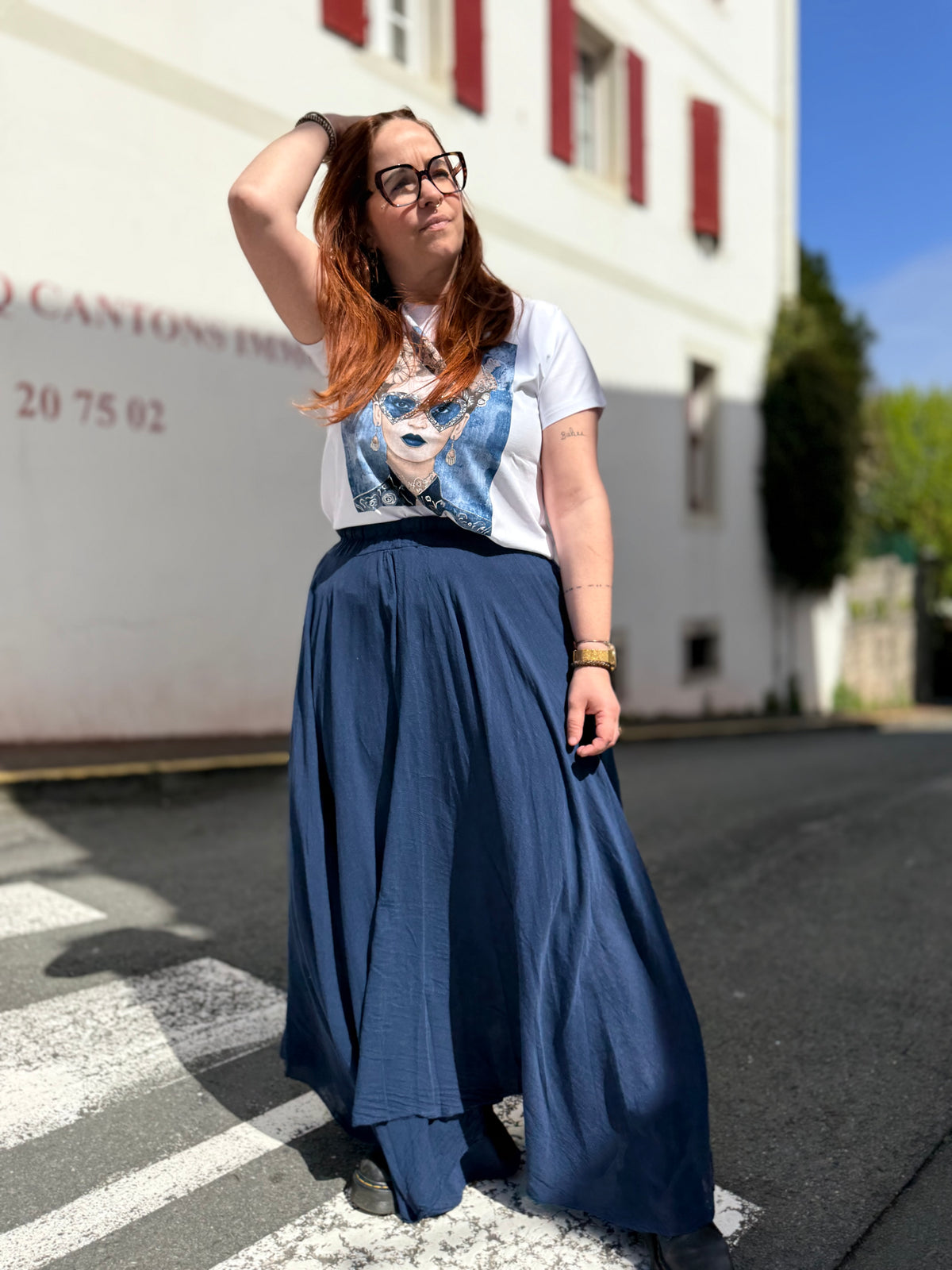 Jupe Fluide Doublée – 100% Coton 🤍