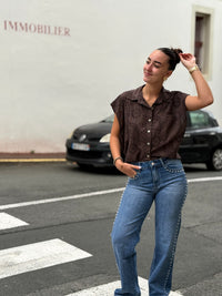 Jean bleu avec clous | XS au XL