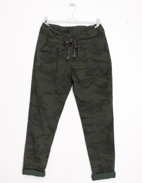 Pantalon Confort - Militaire- Vert foncé