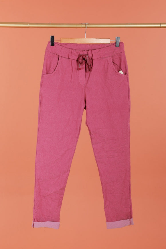 Pantalon Confort - Framboise