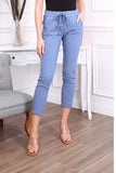 Pantalon Confort - Unis - Bleu jean