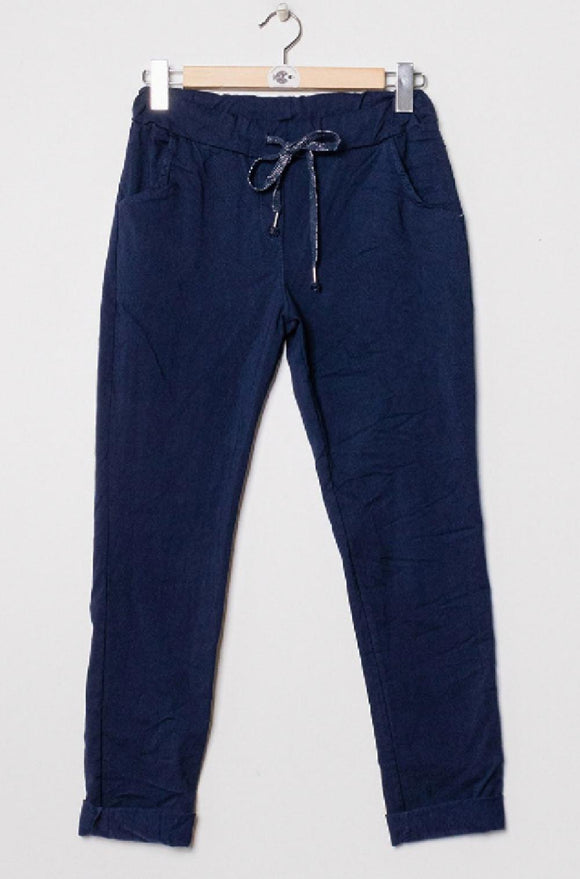 Pantalon - Confort - Bleu Marine