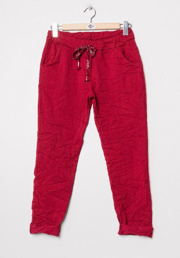 Pantalon - Confort - Bordeaux