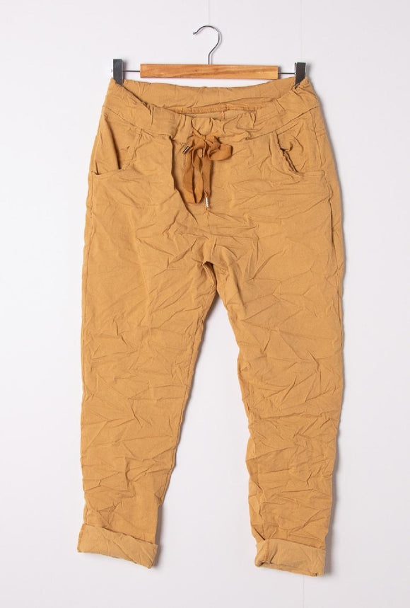 Pantalon - confort - Ocre