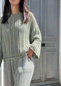 Pull maille kaki tendance 