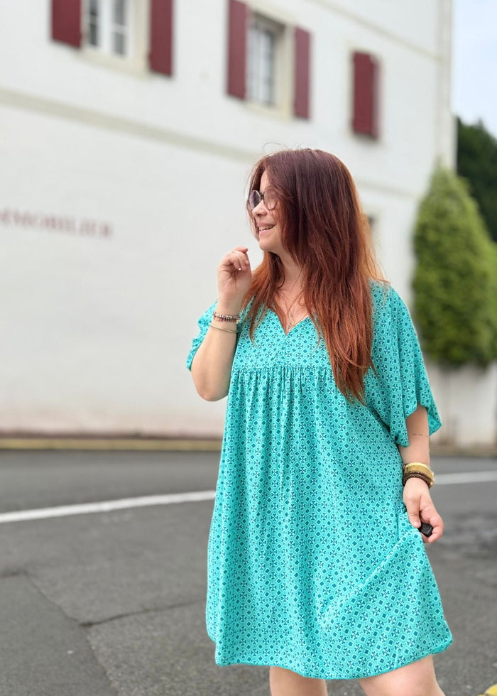 Robe tendance bleu été 