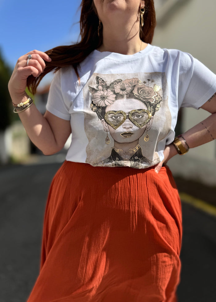 T-shirt Frida imprimé original, artistique et facile à porter au quotidien 🎨