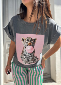 TEE shirt léopard rose été 