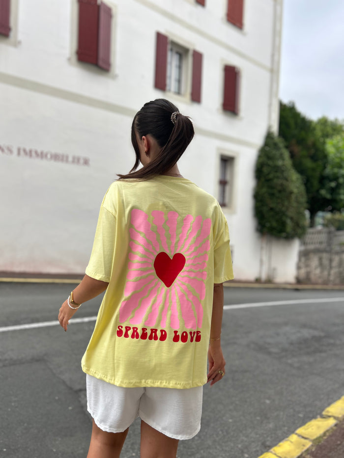 Tee shirt tendance jaune 