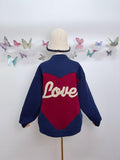 ❤️ Veste “Love” - Bleu marine & Bordeaux